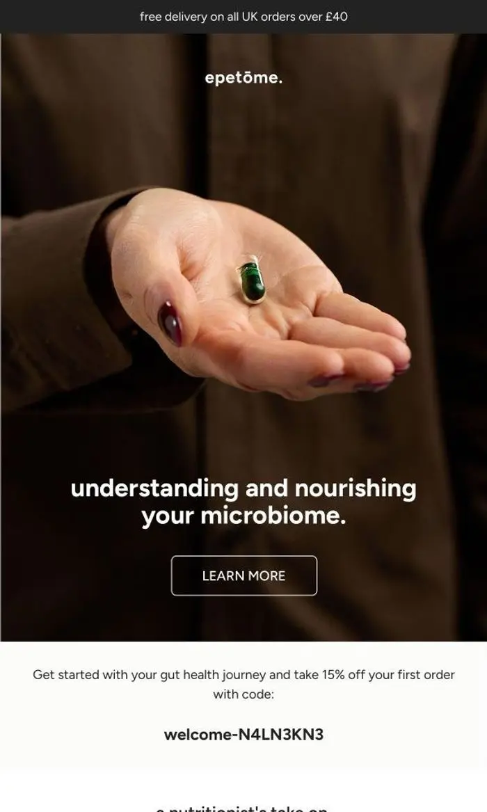 epetōme.: the secrets to a healthier gut.
