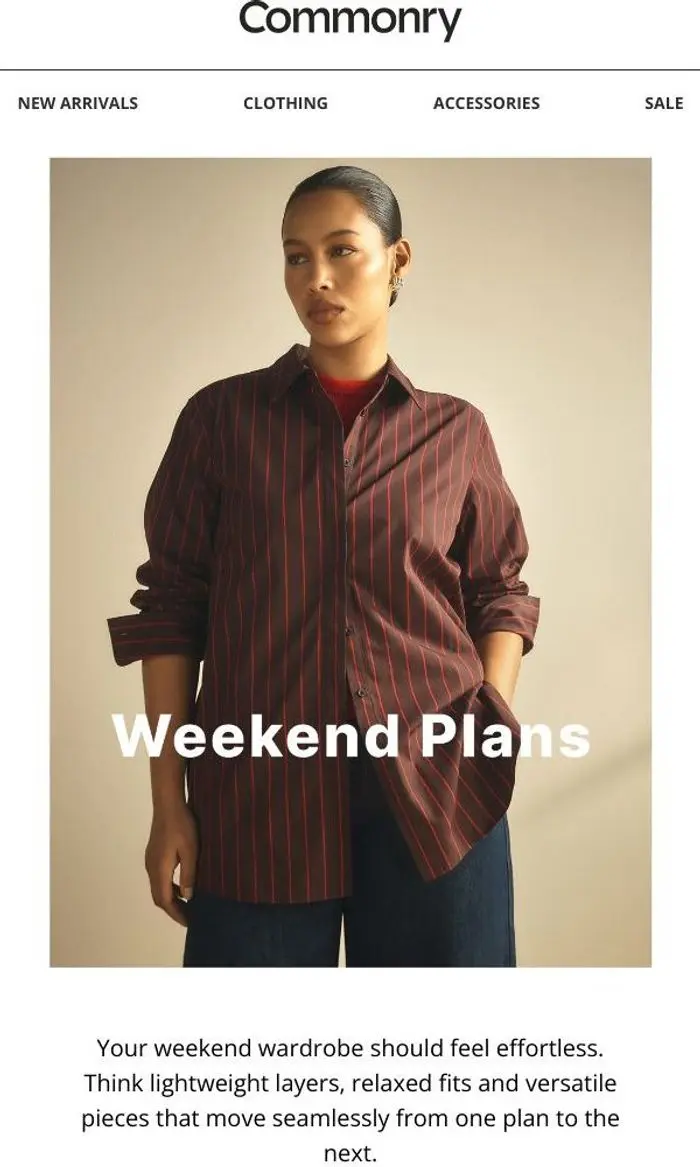 Commonry: What are you wearing this weekend?