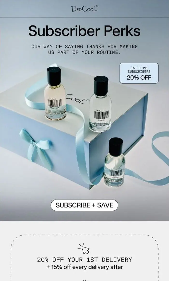 DedCool: Start saving: 20% off your first subscription!
