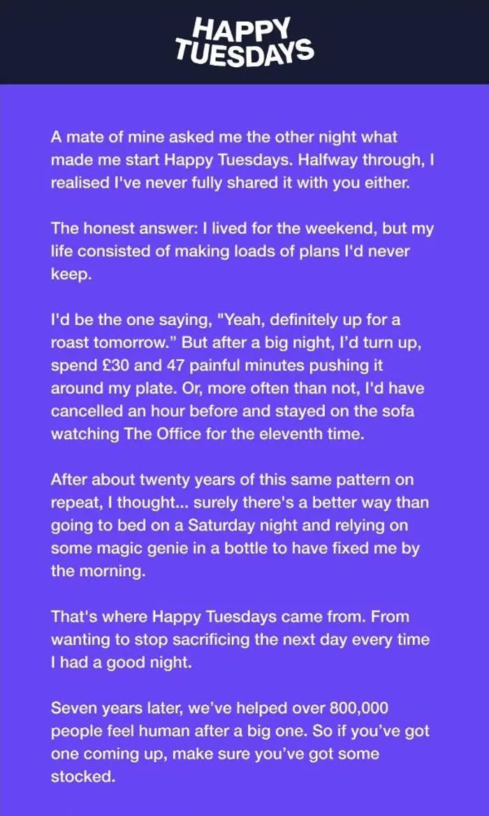Happy Tuesdays: A mate asked why I started Happy Tuesdays