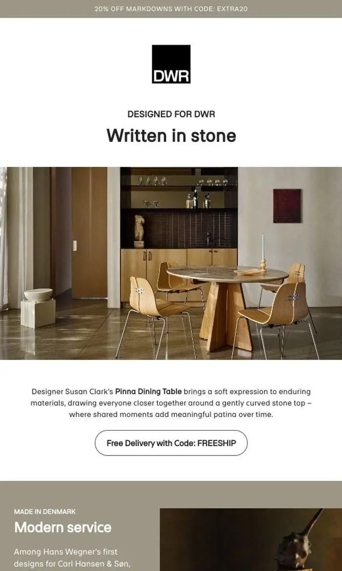 Design Within Reach: Pinna Dining Table delivers free