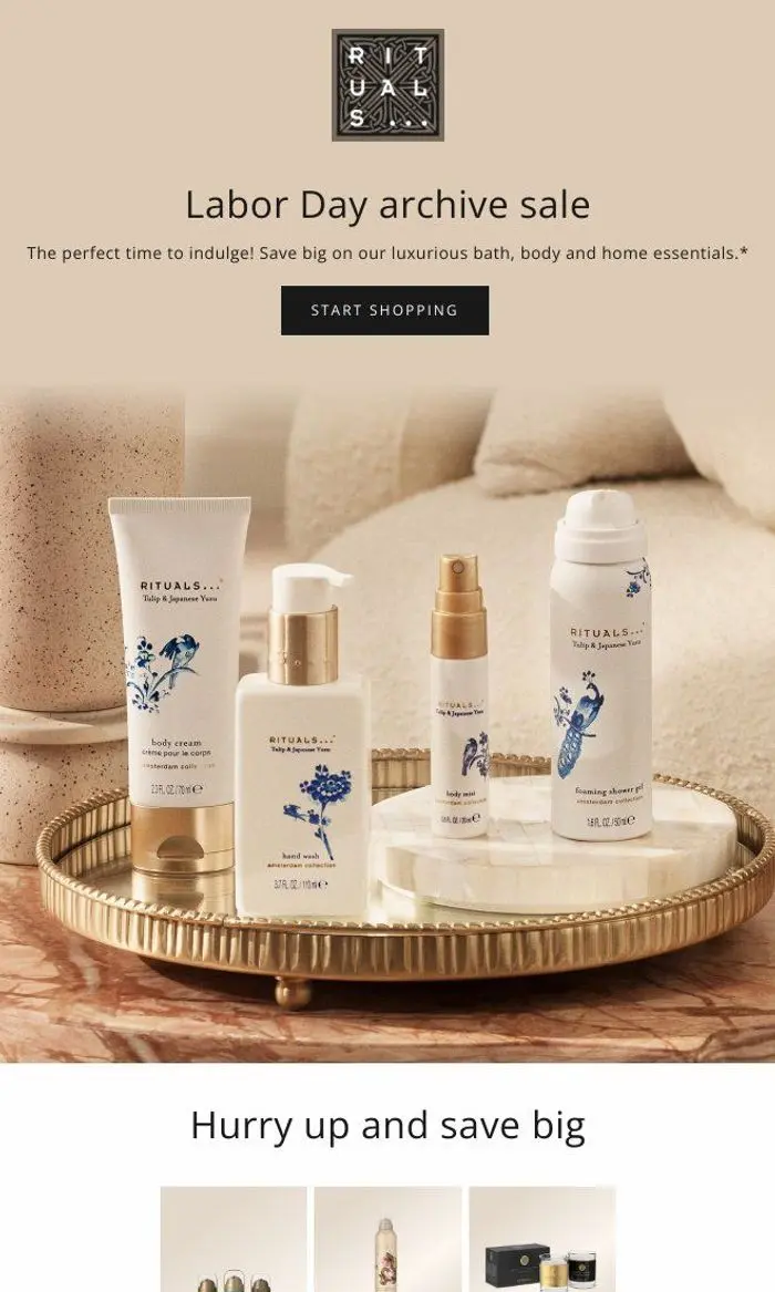 Rituals Cosmetics: Discover unbeatable prices