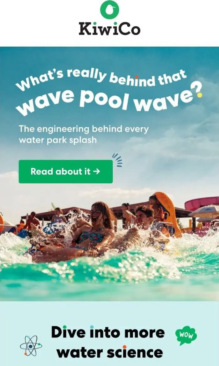 KiwiCo: What’s the trick behind every wave pool? 🌊