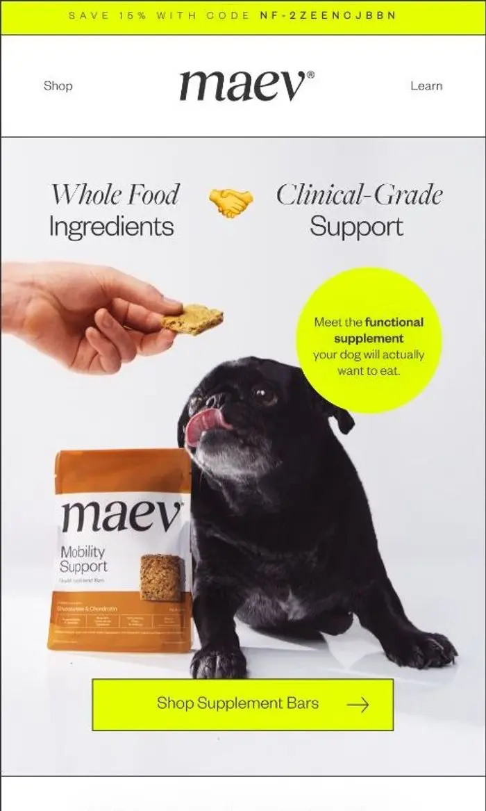 Maev: Introducing a supplement your dog will actually want to eat