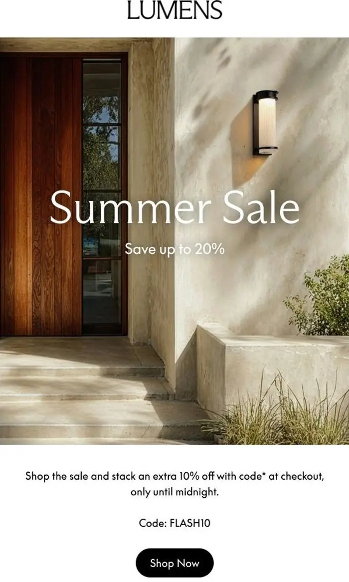 Lumens: Save up to 20% + Extra 10%.
