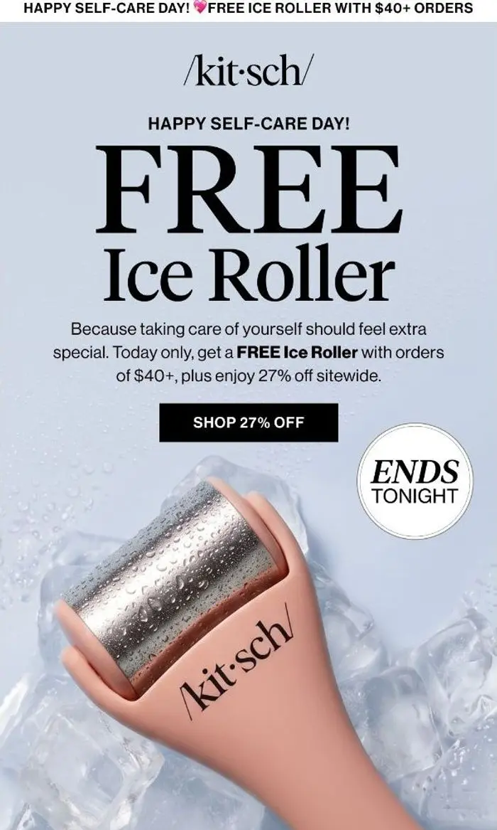 KITSCH: Today Only: FREE Ice Roller 🧊+ 27% OFF