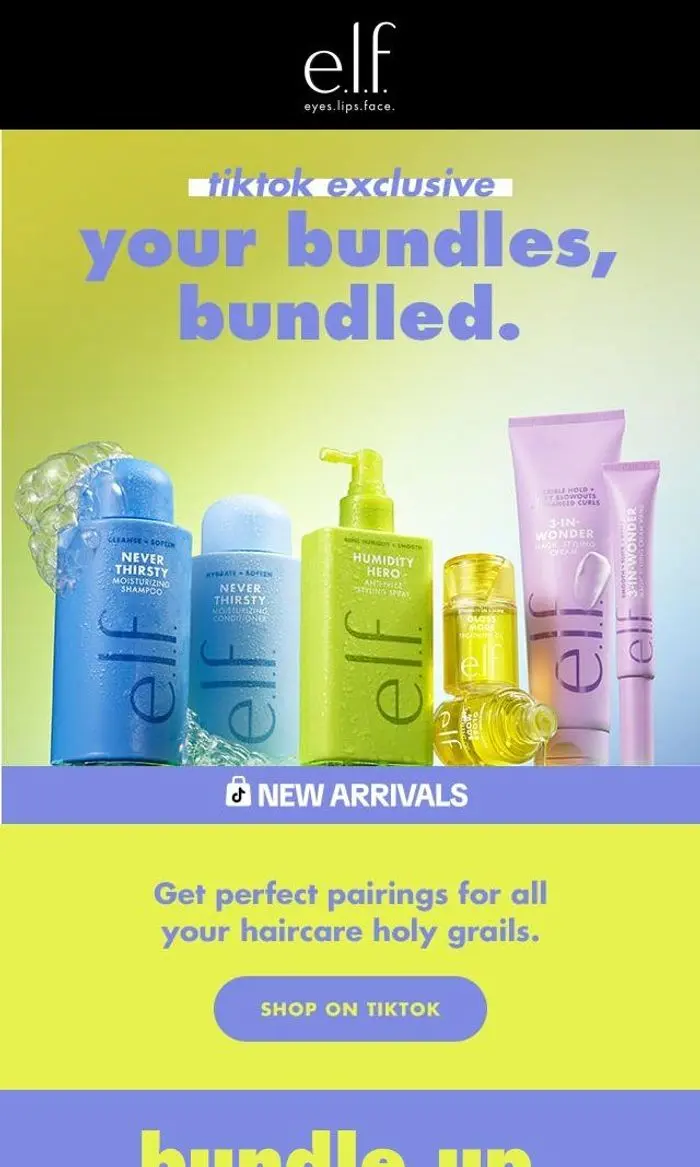 e.l.f. Cosmetics: Bundle your haircare 💁‍♀️