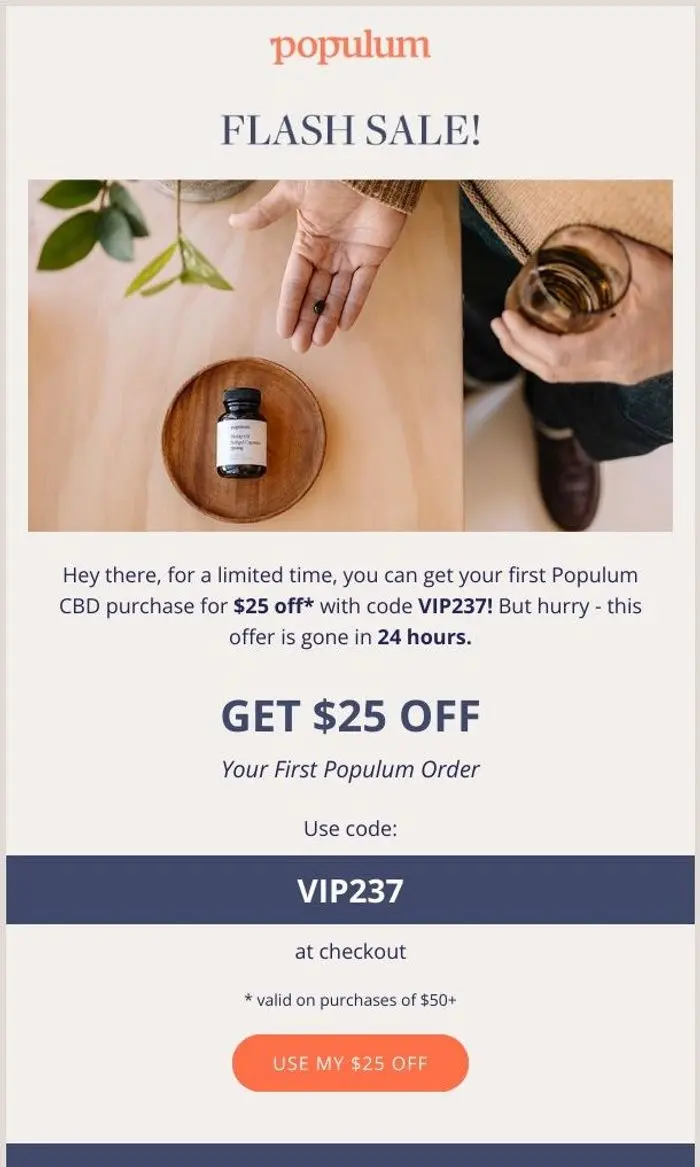 Populum: Flash sale: $25 off