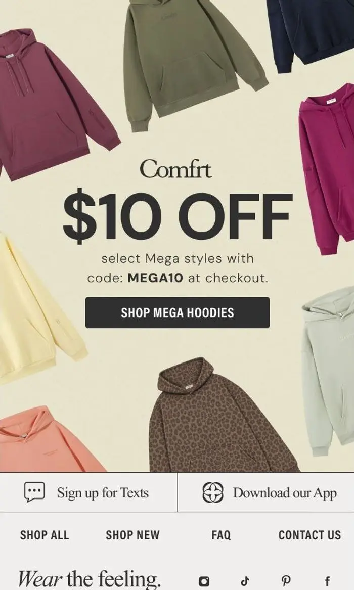 Comfrt: YOUR $10 OFF IS TICKING...⏱️