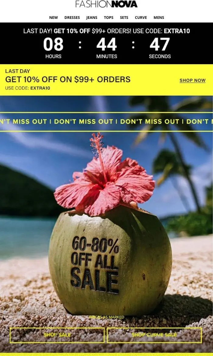 Fashion Nova: 60-80% Off All Sale🌺