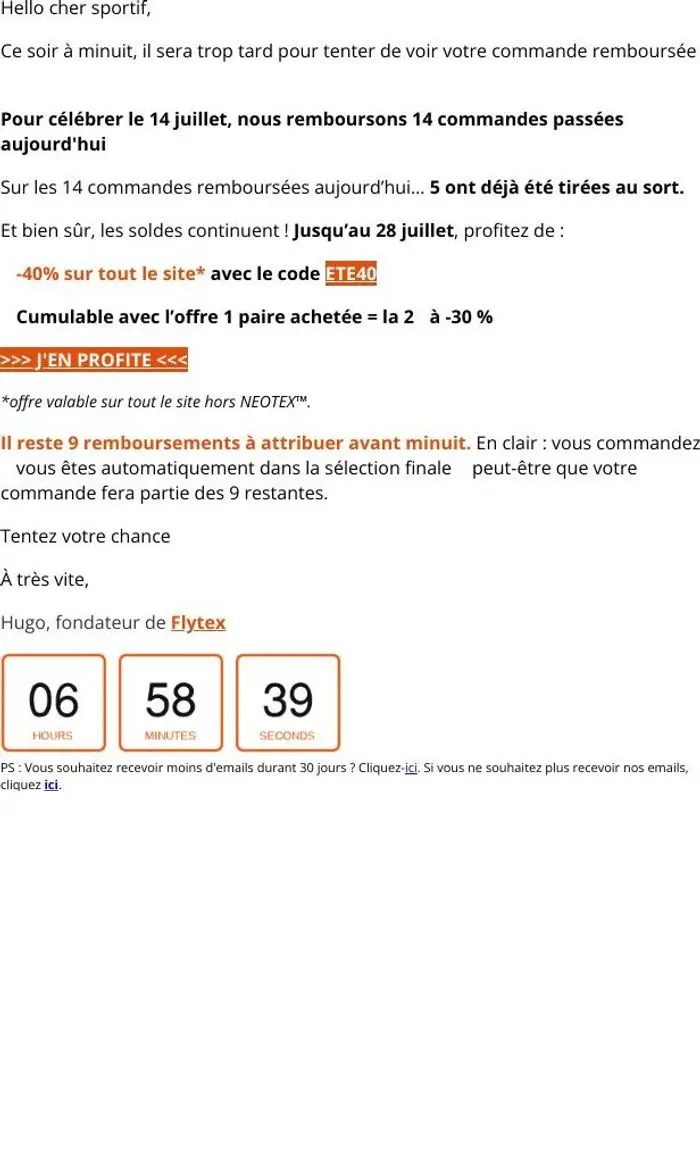 Flytex: Et si votre commande était remboursée ? 🇫🇷
