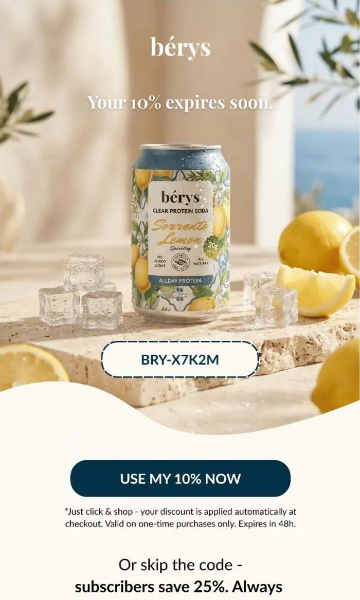 Sofia von bérys: Your 10% expires soon.