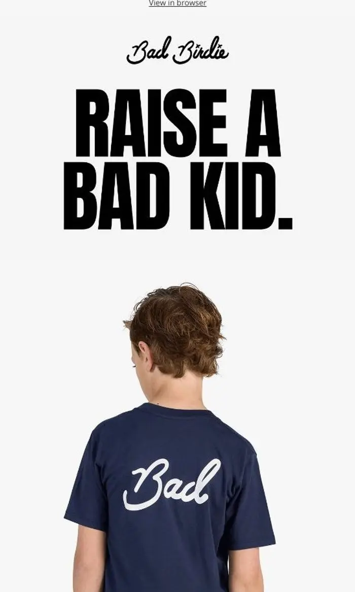 Bad Birdie: New Youth Polos.