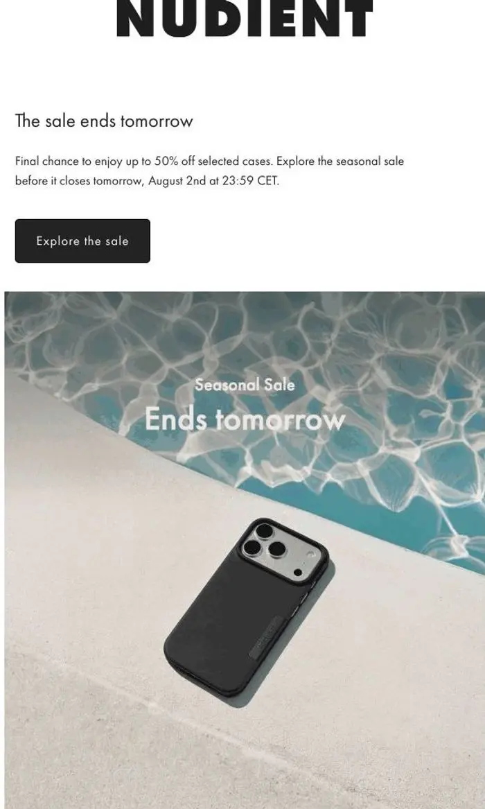 NUDIENT: Ends tomorrow. Up to 50% off.