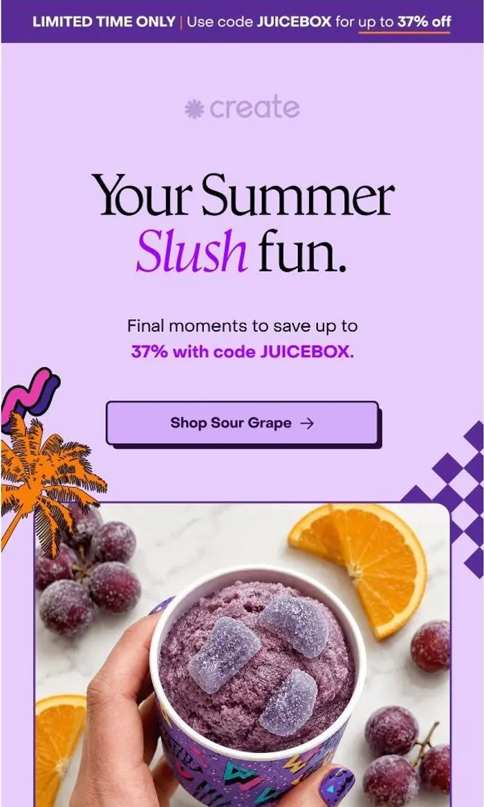 Create: 🧊🍇 We made a sorbet out of it!