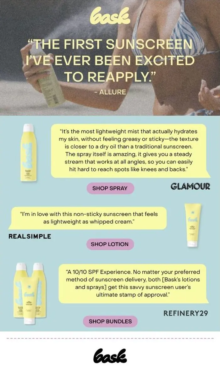Bask: Elevate your suncare, save your skin.