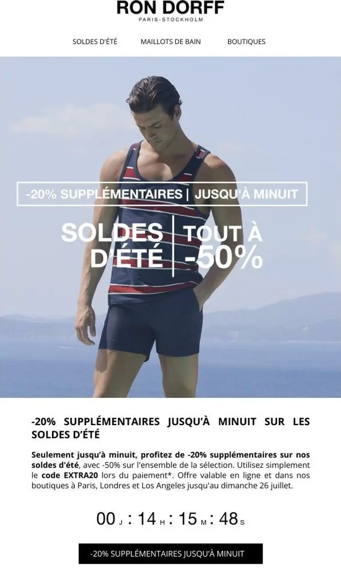 Ron Dorff: Fin à minuit : -20% supplémentaires