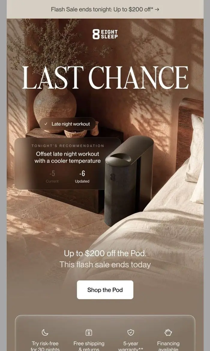 Eight Sleep: Don’t miss out on cooler nights*