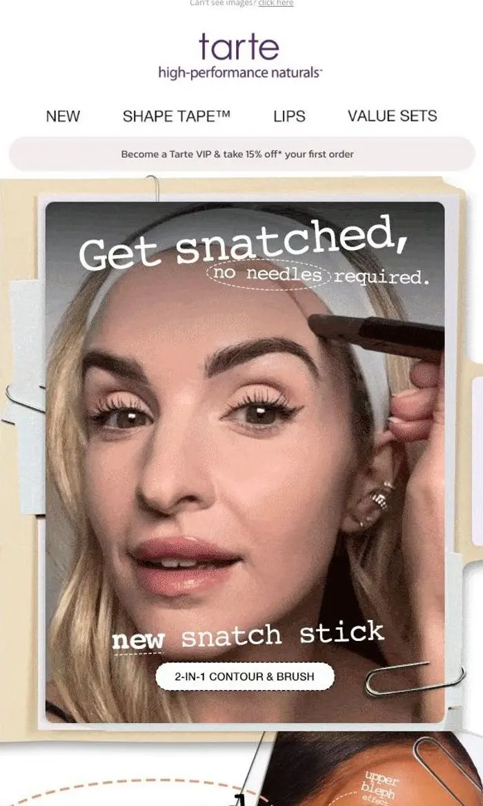 tarte: get snatched in 5 secs 💉