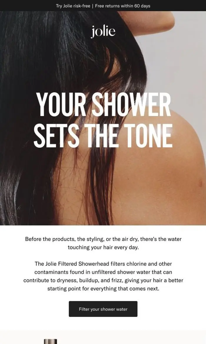Jolie: Your hair routine starts here.