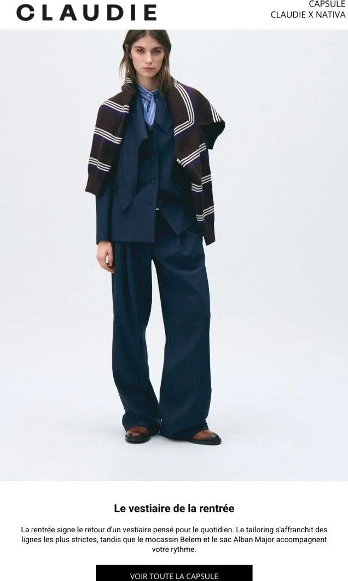 CLAUDIE PIERLOT: Une nouvelle allure de rentrée​