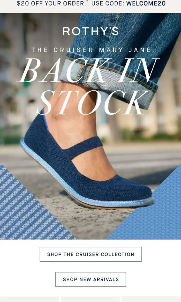 Rothy's: It’s back! The Navy Cruiser MJ.