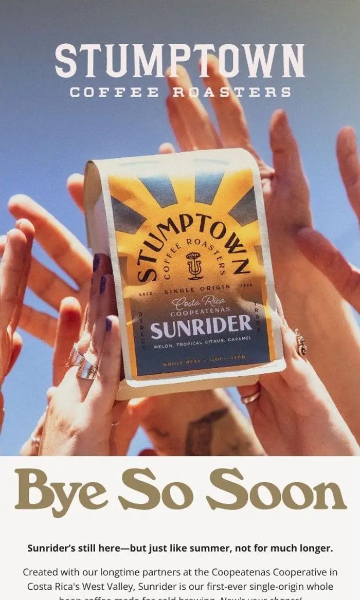 Stumptown Coffee Roasters: Grab Sunrider before it’s gone!