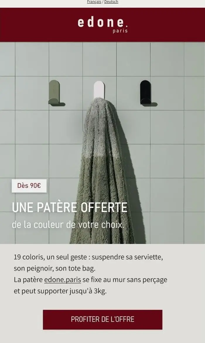 edone.paris: Votre patère offerte