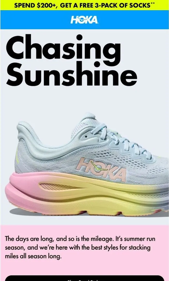 HOKA®: Long days. Longer runs.