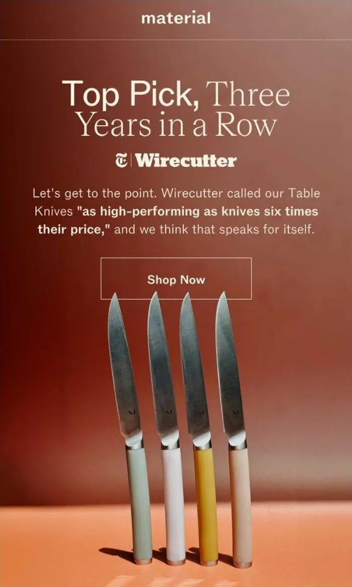 Material: "Knives as high-performing as ones 6x their price"