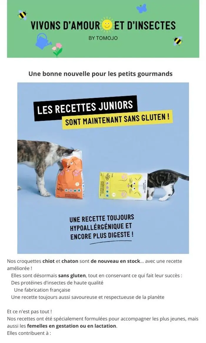 TOMOJO: Nouveau : nos croquettes chiot et chaton évoluent 🐶😼