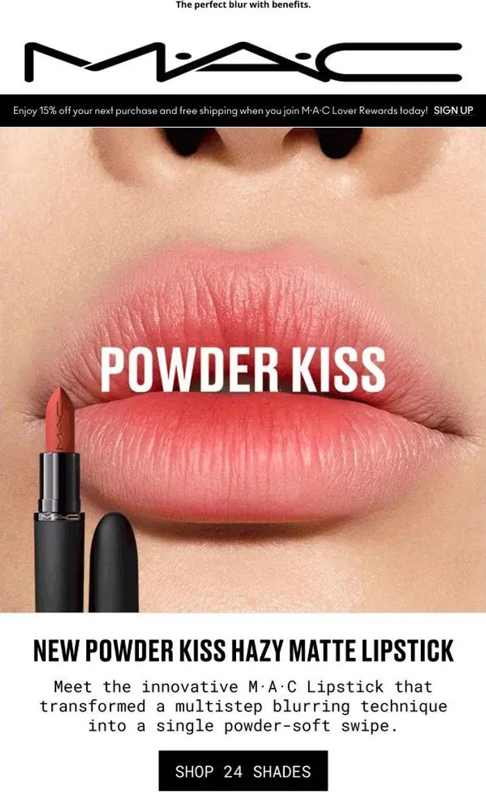 MAC Cosmetics: Try out our reinvented matte, Powder Kiss Lipstick 💋