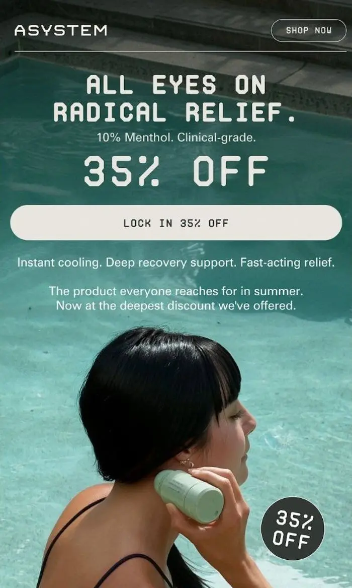 ASYSTEM: Get 35% OFF Radical Relief today 🚨