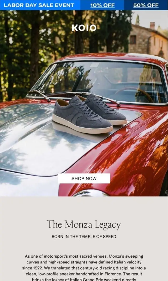 KOIO: Monza: Styled for F1 Weekend