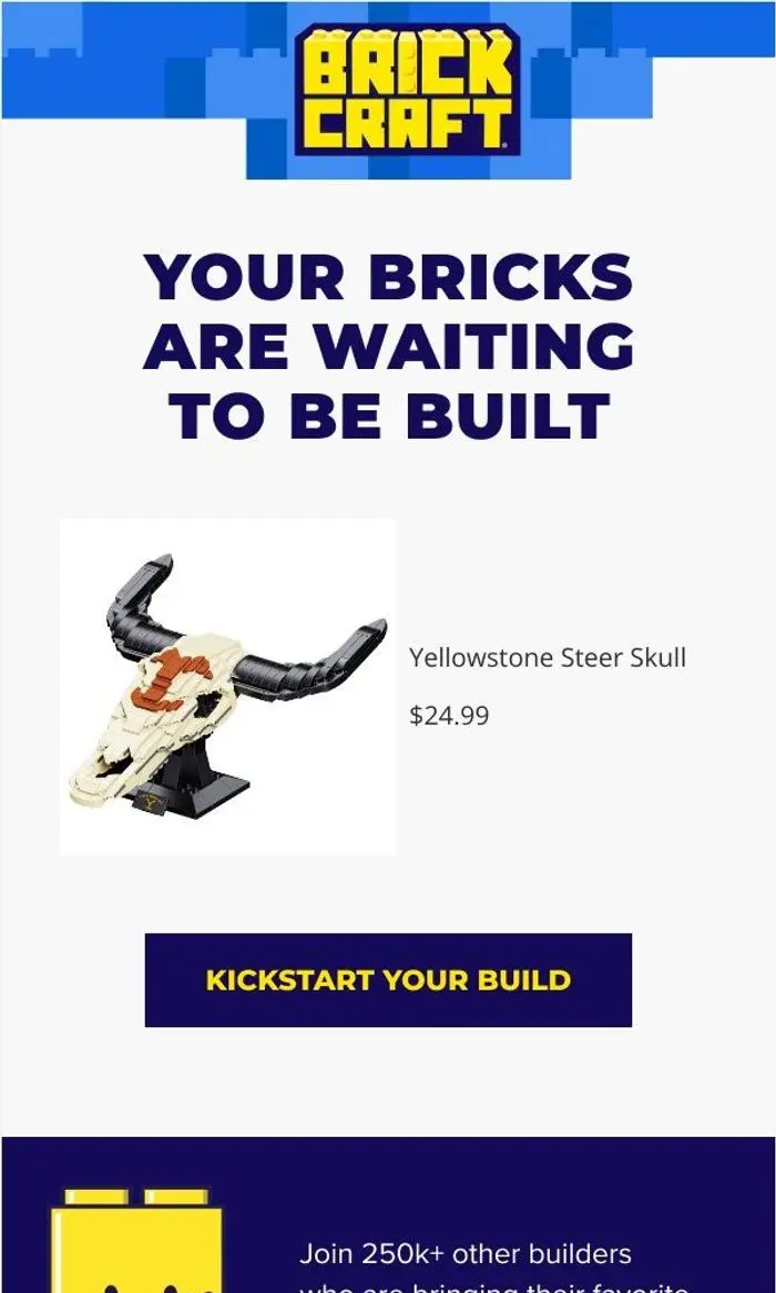 Brickcraft: Don't leave your cart half-built! 🛒