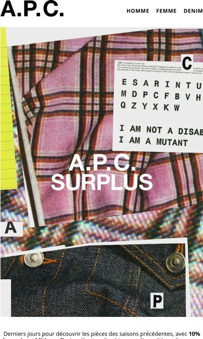 A.P.C.: Les archives A.P.C. | Dernière chance
