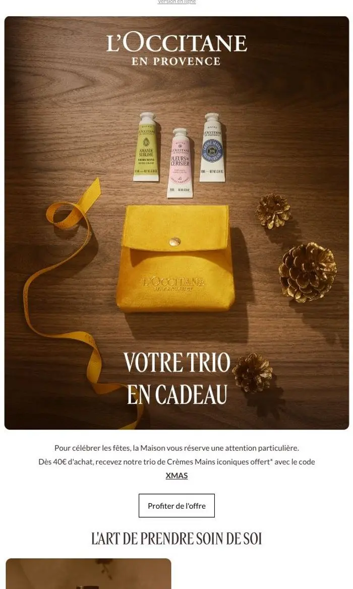 L'Occitane en Provence: Votre trio iconique offert