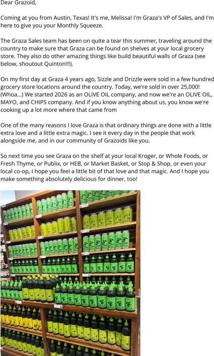 Graza: A brand new Monthly Squeezer