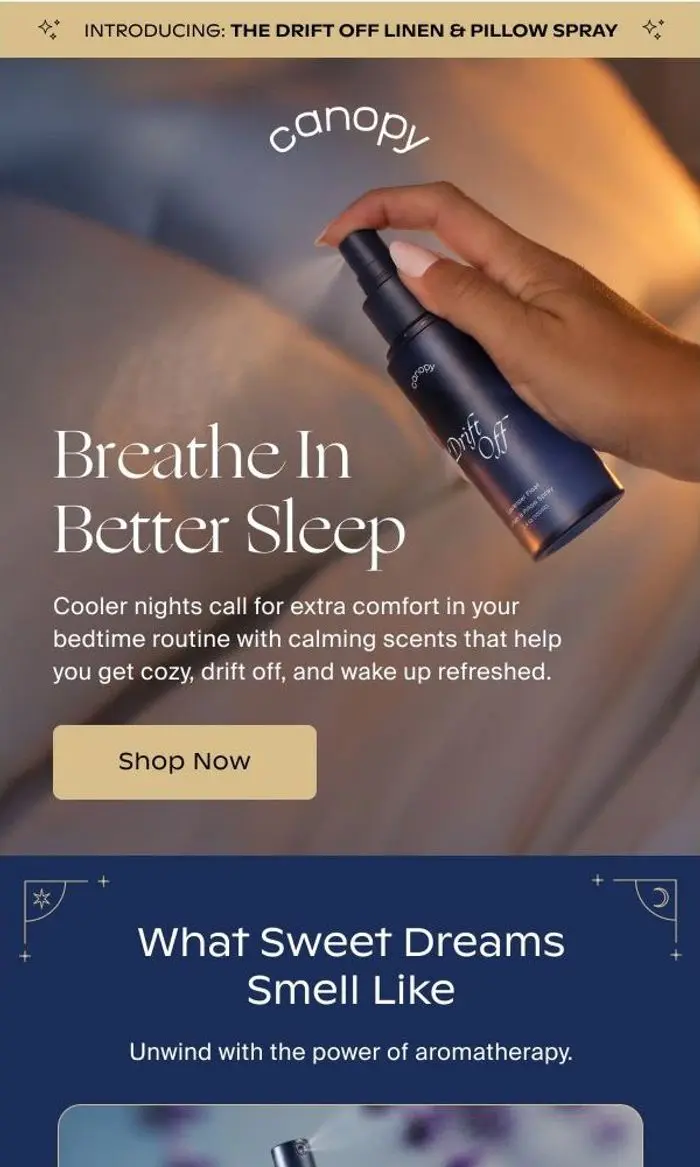 Canopy: JUST IN: The Drift Off Linen & Pillow Spray 😴