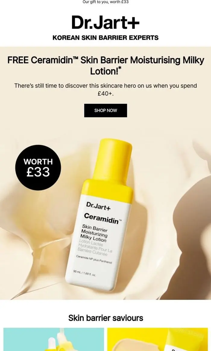 Dr.Jart+: Your Milky Lotion gift awaits