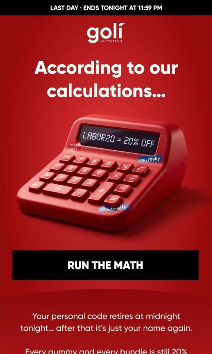 Goli Nutrition: according to our calculations…