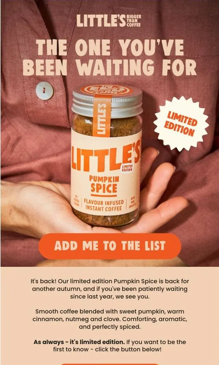 Little's Coffee: Pumpkin Spice season 👀