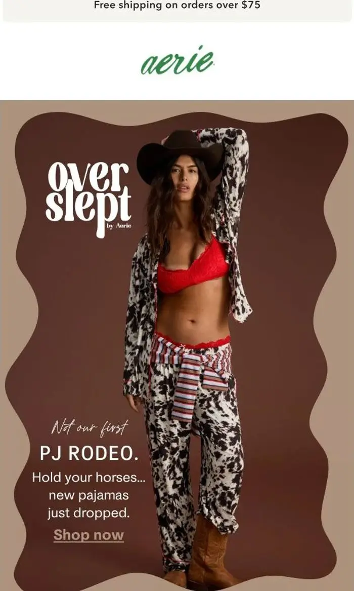 Aerie: SADDLE UP 🐎🌙 we’re dreaming of new PJs 