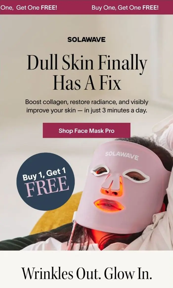 Solawave: Tired, dull skin? You need a reset.