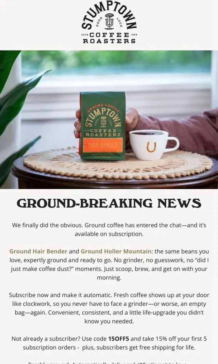 Stumptown Coffee Roasters: No grinder? No problem.