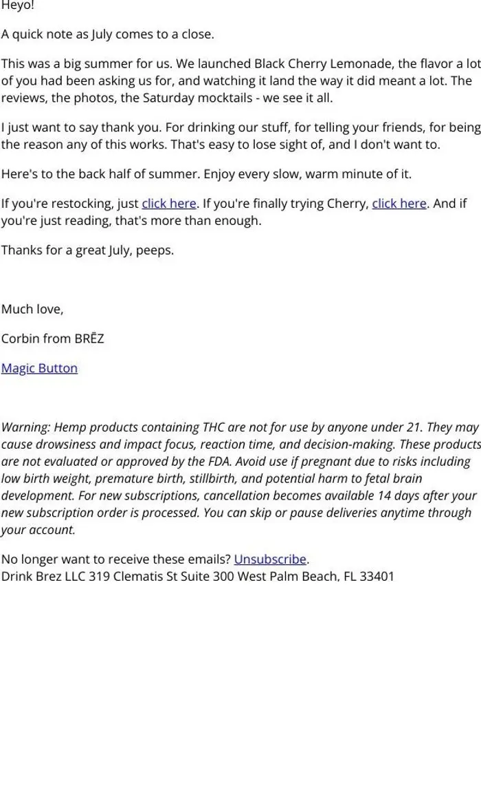 BRĒZ: Just want to say thanks :)