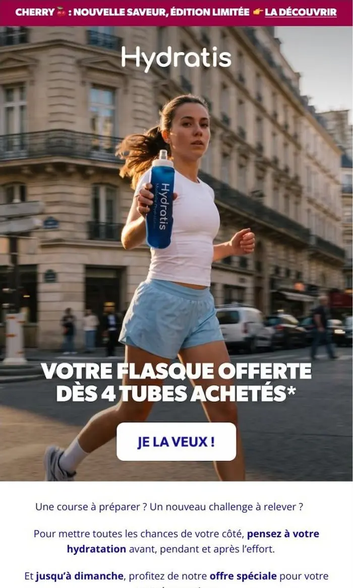 HYDRATIS: 1 flasque offerte pour votre reprise sportive 🎁