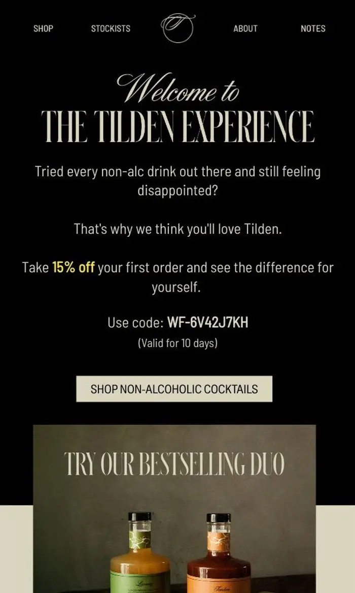 Tilden Non-Alc Cocktails: It's here! 15% off 🥂