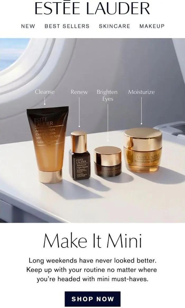 Estée Lauder: Pack Your Minis 🌟 Long Weekend Essentials