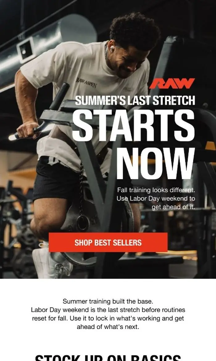 Raw Nutrition: Last weekend of summer training.